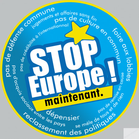 STOP Europe (5x5cm) - Sticker/autocollant