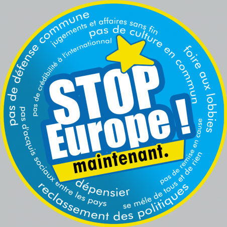 STOP Europe (5x5cm) - Sticker/autocollant