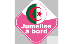 bébé à bord jumelles d'origine Algérienne - 15x15cm - Sticker/autocollant