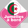 Autocollants : bebe a bord jumelles d'origine Algerienne