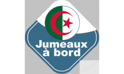 bébé à bord jumeaux d'origine Algérienne - 15x15cm - Sticker/autocollant