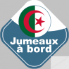 Autocollants : bebe à bord jumeaux d'origine Algerienne