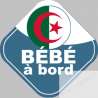 Autocollants : bebe a bord gars d'origine Algerienne