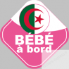 Autocollants : bebe a bord d'origine Algerienne