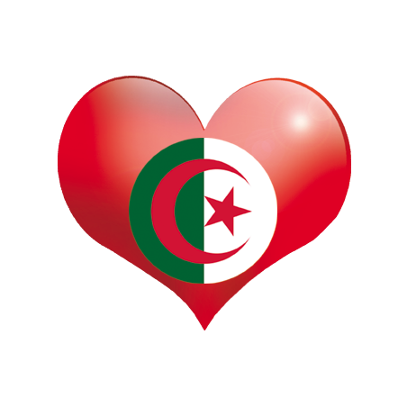 Autocollants : Autocollant coeur Algerien