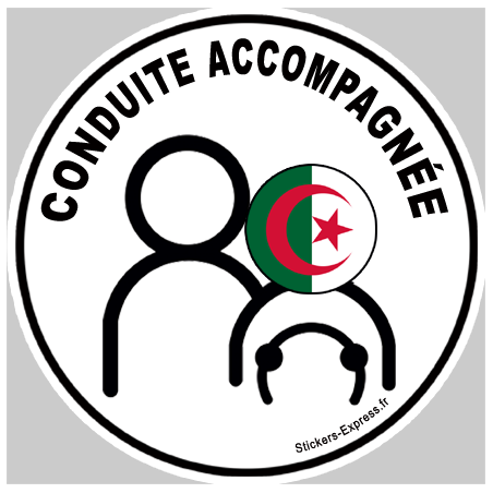 conduite accompagnée Algérien - 15cm - Sticker/autocollant