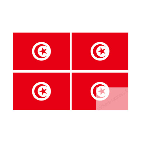 Autocollants Stickers Drapeau Officiel Tunisie