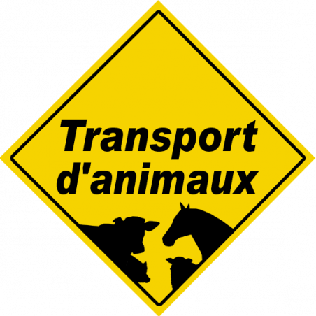 Autocollants : Transport d'animaux jaune