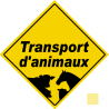 Autocollants : Transport d'animaux jaune