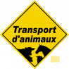 Autocollants : Transport d'animaux jaune