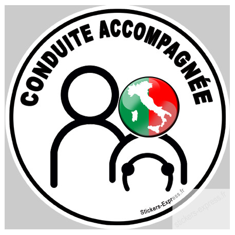 Autocollants : conduite accompagnee Italien 2