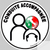 Autocollants : conduite accompagnee Italien 2