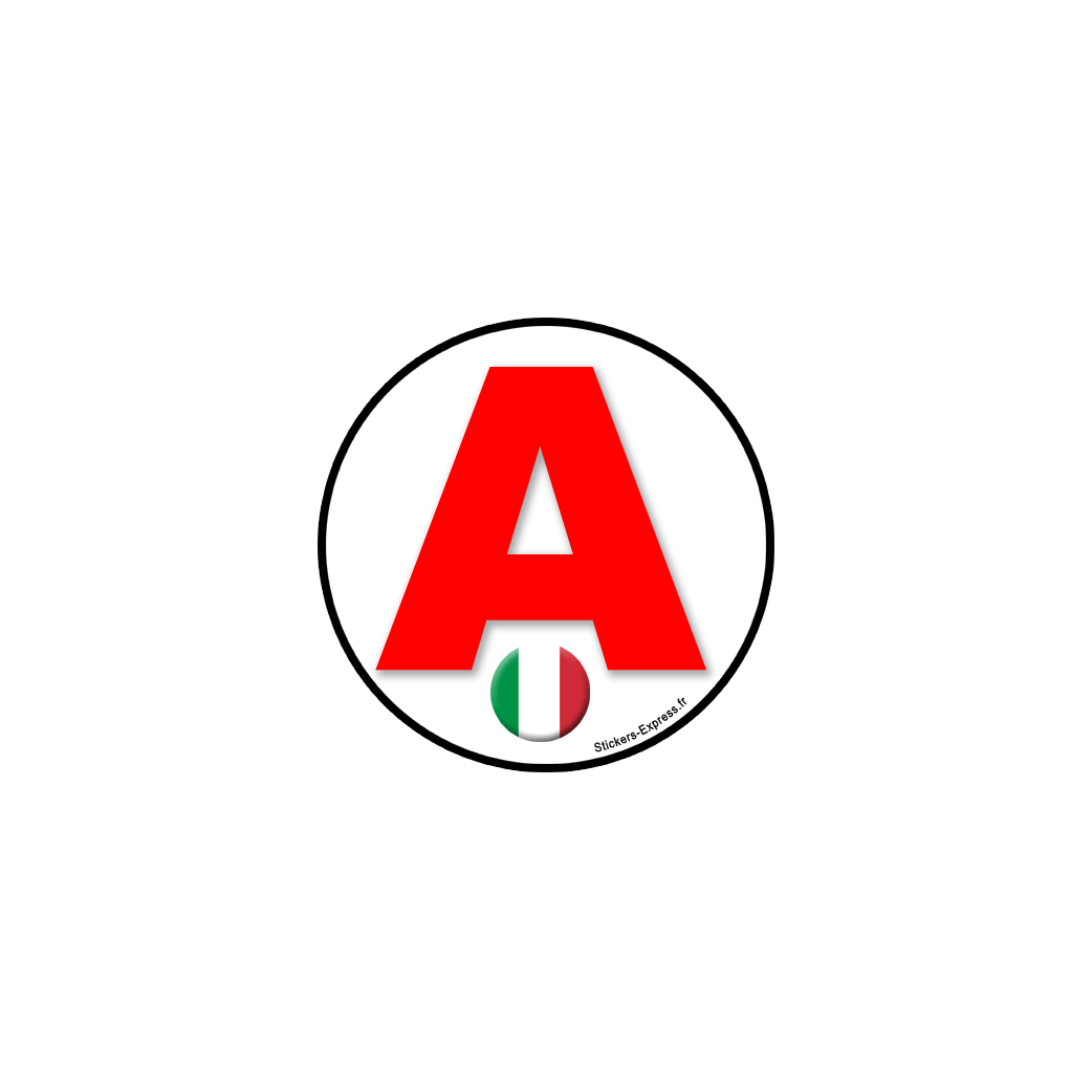 A Italie drapeau - 15cm - Sticker/autocollant