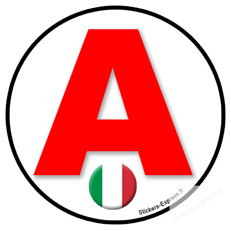 A Italie drapeau - 15cm - Sticker/autocollant