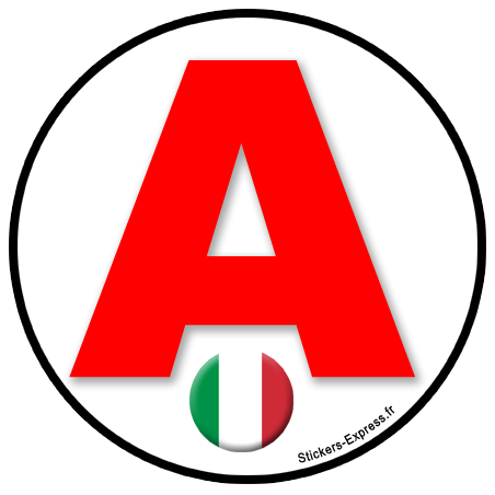 A Italie drapeau - 15cm - Sticker/autocollant