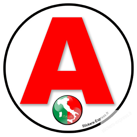 A Italie carte - 15cm - Sticker/autocollant