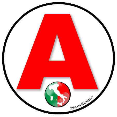A Italie carte - 15cm - Sticker/autocollant