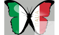 effet papillon Italien - 15x10.5cm - Sticker/autocollant