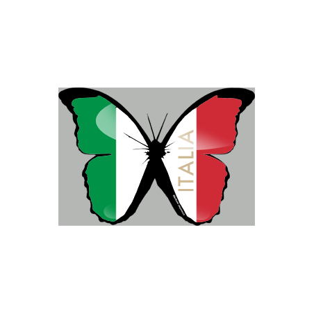 effet papillon Italien - 15x10.5cm - Sticker/autocollant