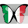 Autocollants : effet papillon Italien