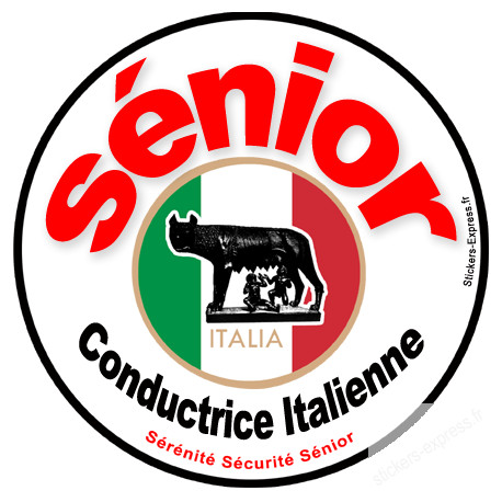 conductrice Sénior Italienne - 10cm - Sticker/autocollant