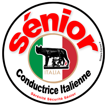 conductrice Sénior Italienne - 10cm - Sticker/autocollant