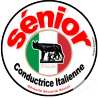 conductrice Sénior Italienne - 10cm - Sticker/autocollant