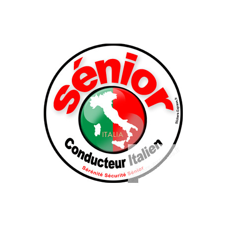 conducteur Sénior Italie - 15cm - Sticker/autocollant