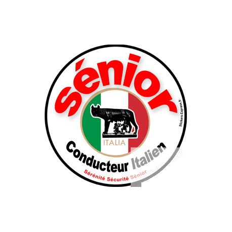 conducteur Sénior Italien - 15cm - Sticker/autocollant