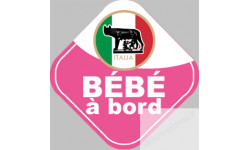 bébé à bord d'origine Italienne - 15x15cm - Sticker/autocollant