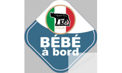 bébé à bord gars d'origine Italien - 15x15cm - Sticker/autocollant