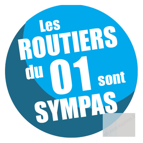 Autocollants : les routiers 01 de l'Ain sont sympas