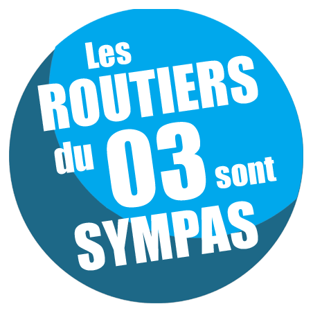 Autocollants : les routiers 03 de l'Allier sont sympas