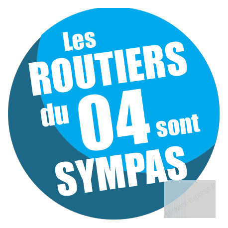 Autocollants : les routiers 04 des Alpes de Haute Provence sont sympas