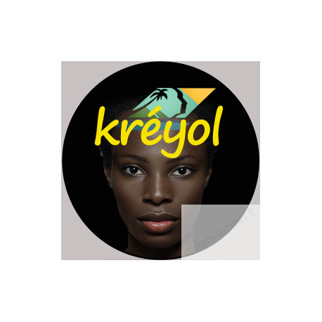 Créole-Kréyol guadeloupe - 5cm - Sticker/autocollant