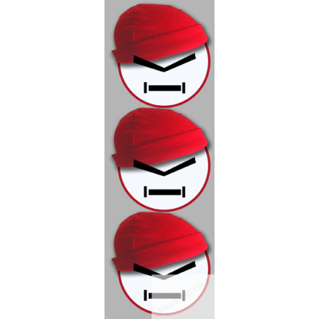 Stickers / autocollants bonnet rouge